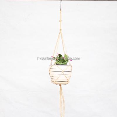 China Gray Vintage Garden W1140 New Fashion Macrame Flowerpot Plant Hanging Pot Rack for sale