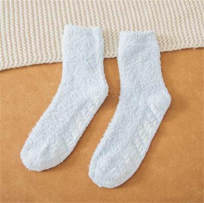 China S8512 S8512 Super Soft Stretchy Slipper Viable Socks Plush Fuzzy Fluffy Indoor Home Home Socks Girls Woman Winter Cozy Socks With Grips for sale