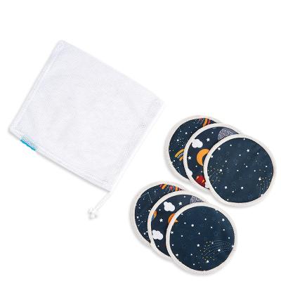 China Moramona ABSORBENT Washable Care Pads Reusable 12CM Bamboo Custom 6 Pcs Pack With Laundry Bag for sale