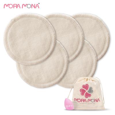 China Eco-friendly Mora Mona 5pc Pack Cotton Makeup Remover Pads High Qulaliy Washable Cosmetic Face Shields With Laundry Pad for sale