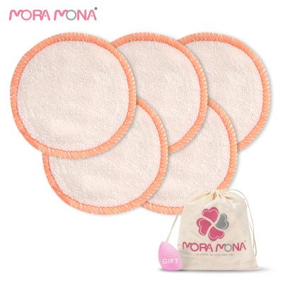 China Moramona 10pcs/pack Hot Selling Bamboo Makeup Remover Cloth Pads Daily Cleansing Daily Cleansing Tool With Box Packing for sale