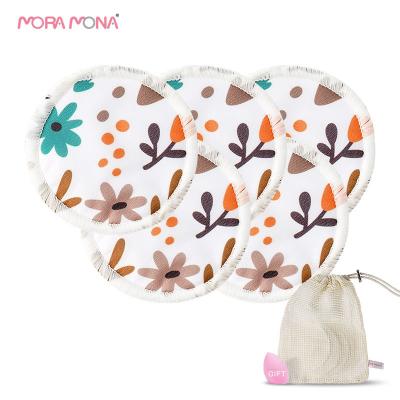 China Mora Mona 6pcs/pack Eco-Friendly Round Fiber Makeup Remover Reusable Washable Bamboo Face Pads for sale