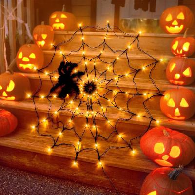 China Halloween lights outdoor Halloween Party Decoration LED Lights Spider Web Night LED Light Outdoor for sale