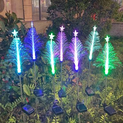 China Christmas lights outdoor decor hot mini outdoor led solar multi color Christmas tree lights decoration for sale