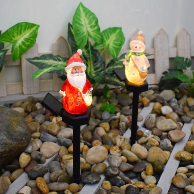 China Christmas lights outdoor decor hot Christmas snowman santa solar light decoration outdoor wholesale for sale