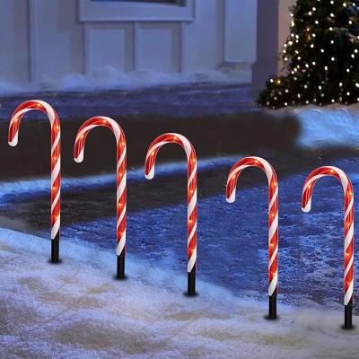 China Christmas lights outdoor decor hot Christmas garden candy cane lights yard decorations lighted wholesale for sale