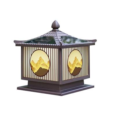 China Metal+ glass Lighting outdoor waterproof monocrystalline solar powered garden light for gate pillar for sale