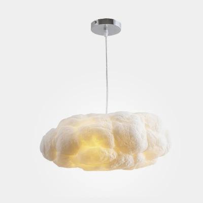 China Modern Multicolor light white cloud chandelier pendant lamp cloud shape of cloth art creative  pendant light cloud chandelier for sale