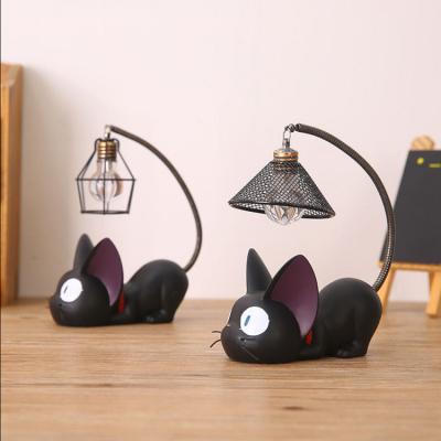 China Modern Cartoon Cat Creative Simple Study Bedroom Bedside Table Lamp Night Light Design Lamp for sale