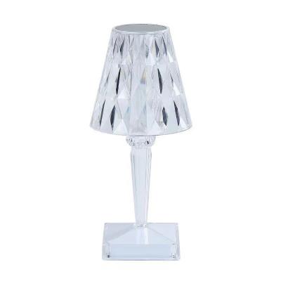 China Modern Nordic atmosphere bedside decorative wireless lampe de table modern  cordless restaurant rechargeable led crystal table la for sale