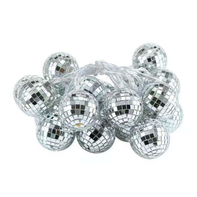 China Modern Mirror ball string lights bar atmosphere decorative lights mosaic ball Christmas decoration room lights for sale