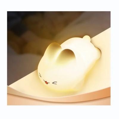 China Modern Gift-Giving Artifact-7 Colors Rabbit Silicone Rechargeable Remote Control Timing Decompression Lamp Home Sleeping Night Light for sale