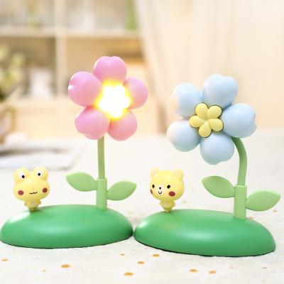 China Modern New Arrival Cute Cartoon Flower Night Light for Babies Room Desktop Decorations Lovely Warm Light Sleeping Lamp for sale