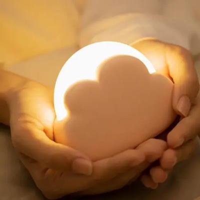 China Modern New Kids Night Light Kawaii Cloud Shape Baby Night Light USB Custom Portable Cloud Night Lamp For Kids Children for sale