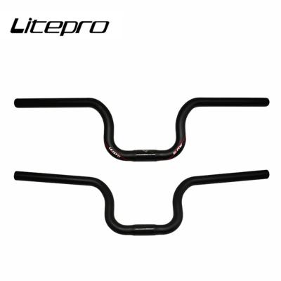 China Bike Litepro Carbon Fiber Folding Swallow-Shaped Handlebar For Brompton Bent Bar Bike 412 Lift Times 140MM Handlebar 25.4*580MM for sale