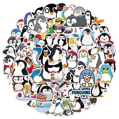 China Waterproof+Eco-friendly 2022 Wholesale Cute 100 Pieces Cartoon Penguin Waterproof Tattoo Logo 3d Stickers For Kids for sale