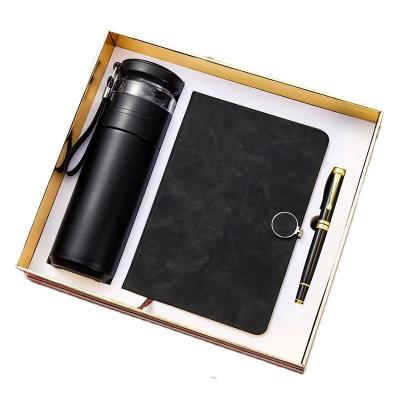 China Popular 2022 hot water bottle notebook and pen business corporate gift set for promotional for sale