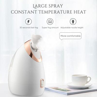 China Professional Hot Nano Ionic Facial Steamer Desktop Steamer Dropshipping Moisturizer Sprayer Face Steamer Mist Steamer for sale