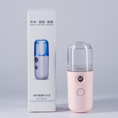 China Moisturizer Mini Nano Mist Sprayer Steamer Face Electric Mister Bottle 30ml Humidifier Custom Fine Logo Nano Mister Facial Mist Sprayer for sale