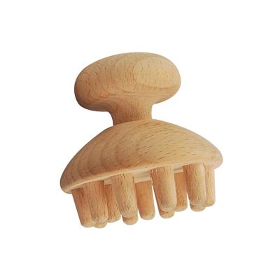 China Gua Sha Comb Wood Therapy Tools Wooden Massage Roller Head Wooden Round Neck Body Massager Tools Cellulite Massage Roller for sale