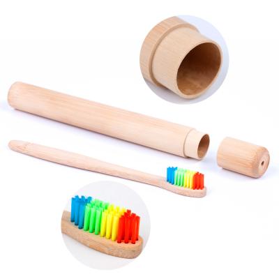 China Sustainable Biodegradable Bamboo And Bamboo Toothbrush Holder Kids Adult Bathroom Accessories Set for sale