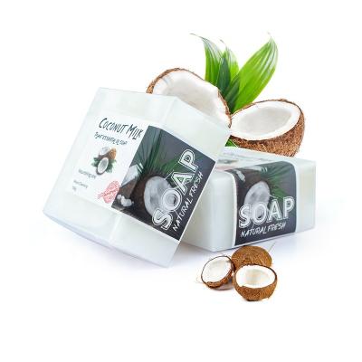 China OEM Coconut Soap Base Cleansing Natural Handmade Skin Wash Soap Female Wrinkle Anti Whitening Jabon De Tocador Whitening Moisturizing Soap for sale