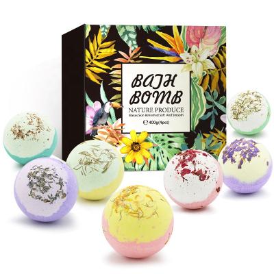 China Fizzies Organic Rainbow Bathbombs Bath Bomb Badebombe Private Label Bubble Cbd Bath Home Spa 4pcs Gift Set Box Packing Bath Bombs for sale