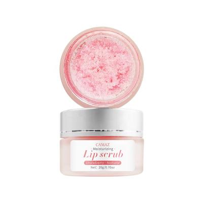 China Sunscreen Amazon Success Vegan Sugar Lip Scrub Vendors Pink Lipmask Exfoliating Hydrating Moisturizing Strawberry Scrub Lip Care Balm for sale