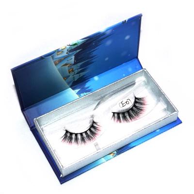 China Top quality wholesale colorful 3d lashes seller christmas eyelashes packaging box mink eyelash for sale