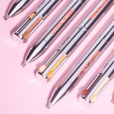 China Waterproof 4 Colors Turning Tip Eyebrow Pencil 4 in 1 Eyebrow Pencil for sale