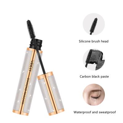 China Moisturizer Diamond Star 4D Water Resistant Curly Non-smudge Golden Long Mascara Small Diamond Mascara for sale