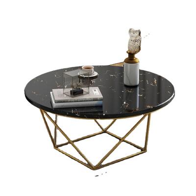 China Durable Modern Simple Living Room Table Furniture Creative Round Texture Color Coffee Table Set for sale