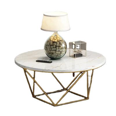 China Good coffee table round color texture latest style 2021's small table look durable modern minimalist creative luxury light for sale