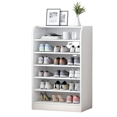 China (Size)Adjustable Wooden Shelving Shoe Storage For Home 6 Tiers Dust Proof Shoe Cabinet Entry Single Bins Adjustable Large Capacity for sale