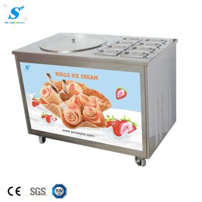 China Ice Cream With Defrost Two Function Roll Ice Cream Compressor Fried Tray Machine for sale