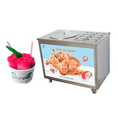 China Factory wholesale price ice cream machine snack cold stone roll fry ice cream machine for sale