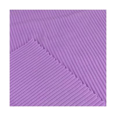 China Double Faced Low Moq 175Gsm 2*2 Rib Knit Fabric Modal Spandex Ribbed Fabric for sale