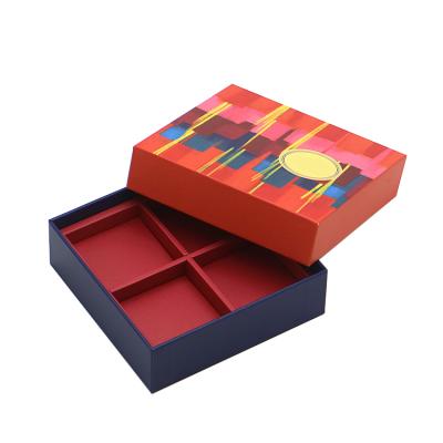 China Custom Recycled Logo Lid Luxury Paper Base Materials Red Wedding Favors Candy Gift Box for sale