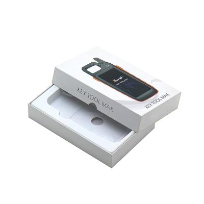 China Recycled Materials Customized White Mobile Phone Cover Paper Box Instrument Retail Phone Case Packaging Box for sale