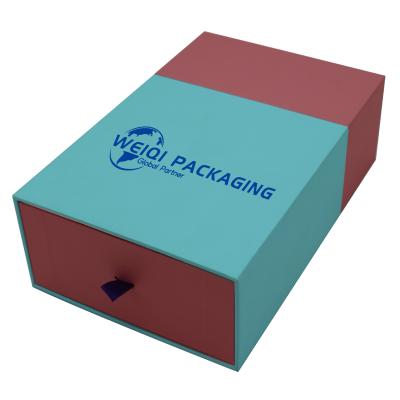 China 2021 Recycled Drawer Type OEM Logo New Product Rigid Materials Empty Gift Cardboard Slide Box Packaging for sale