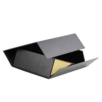 China Recycled Materials Product Customized Foldable Paper Printed Logo Black Packaging Boxes Luxury Cardboard Gift Card Cardboard for sale