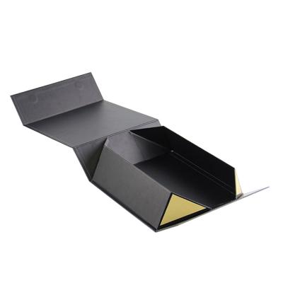 China Recycled Marble Paper Gift Materials Flat Folding Custom Foldable Cardboard Paper Gift Packaging Folding Box With Magnet for sale