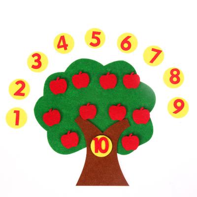 China Eco-friendly Material Whosale Promotion Children Kids Learning Numbers Felt Math Carrots Educational Handmade Toys for sale