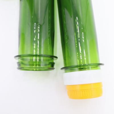 China High quality plastic preformed edible oil pet bottle neck size 39mm oil bottle manufacturer 90-130g for oil bottle color pet in china for sale