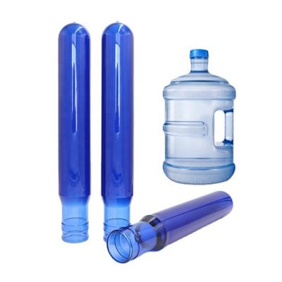 China Blow mold manufacturer directly sells 55mm neck water preform blue plastic bottle 5 gallon pet preform for sale