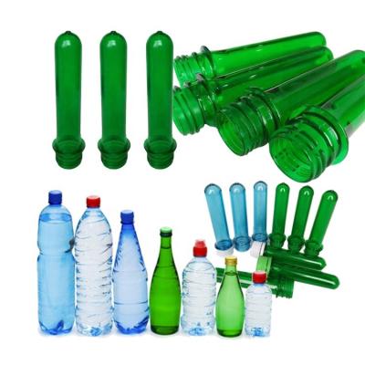 China Blue/Green 28mm Personality Pet Blow Mold Plastic Water Bottle Mineral Tube Preform Pet Brazil Preform For Water Bottle for sale