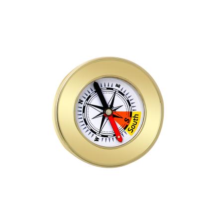 China Portable Antique Copper Brass Gift Compass Souvenir High Grade Compass 57mm Outdoor Handheld Pointer Rising for sale