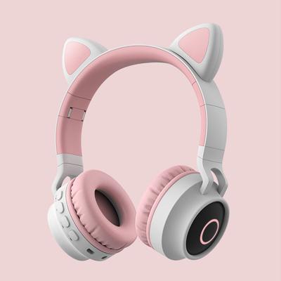 China High Quality Over-Ear Radio In-Ear Cat Ear Headphones Gaming Stereo Headset Mini Headphone BT028 for sale