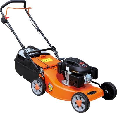 China Newest Aluminum Chasis 19inch CJ19GTZL55-AL hand push gasoline lawn mower with aluminum chasis for sale