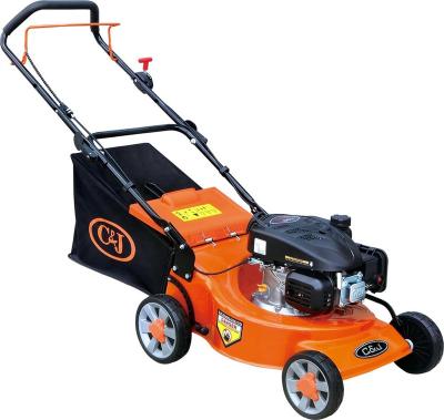 China 4-Stroke 18inch CJ18GTZL40 Hand Push Gasoline Lawn Mower With Loncin139cc Engine for sale